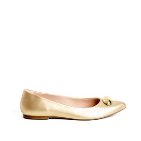 Sapatilha Bico Fino Enfeite Metal Bold